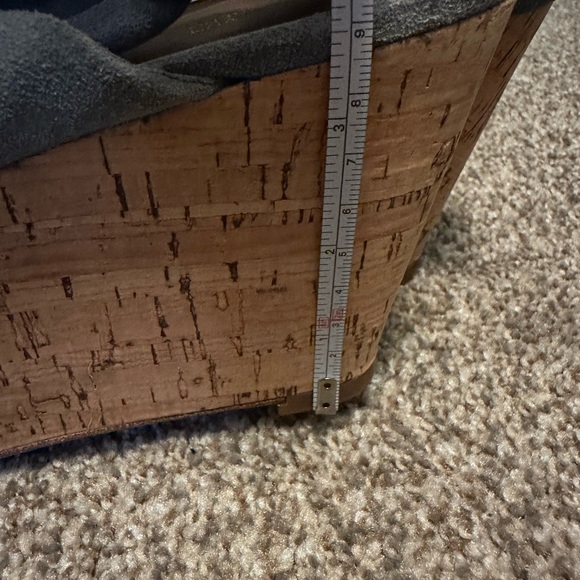 Diane Von Furstenberg Juno Wedge Sandals, Blue Suede, Womens 9 - Picture 6 of 8